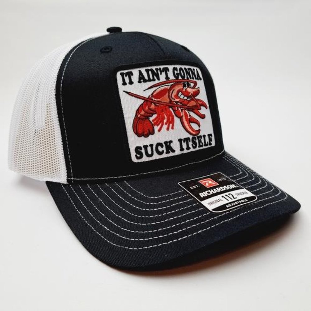 Richardson 112 Lobster Gag Gift Bachelor Embroidered It Ain't Gonna Suck Itself - Picture 3 of 4